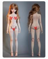 1/4 size peach girl BODY only【Aolingshi】1/4 MSD size 43cm girl doll bjd